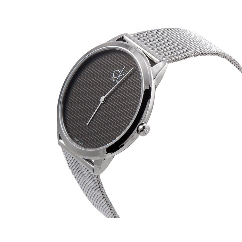  Shop Authentic Calvin Klein Minimal Grey Dial Silver Mesh Bracelet Watch for Women - K3M2212X - Luxxuri