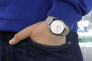  Shop Authentic Calvin Klein Minimal White Dial Silver Mesh Bracelet Watch for Men - K3M2112Y - Luxxuri