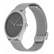  Shop Authentic Calvin Klein Minimal Grey Dial Silver Mesh Bracelet Watch for Men - K3M211Y3 - Luxxuri