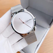  Shop Authentic Calvin Klein Minimal Silver Dial Silver Mesh Bracelet Watch for Men - K3M211Y6 - Luxxuri