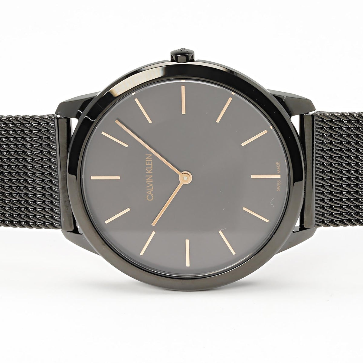  Shop Authentic Calvin Klein Minimal Black Dial Black Mesh Bracelet Watch for Men - K3M21421 - Luxxuri