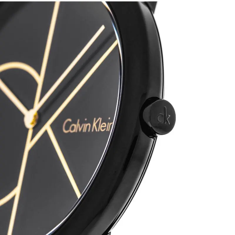  Shop Authentic Calvin Klein Minimal Black Dial Black Mesh Bracelet Watch for Men - K3M214X1 - Luxxuri
