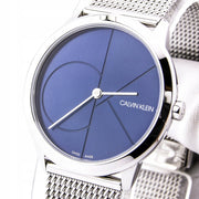  Shop Authentic Calvin Klein Minimal Blue Dial Silver Mesh Bracelet Watch for Women - K3M2212N - Luxxuri
