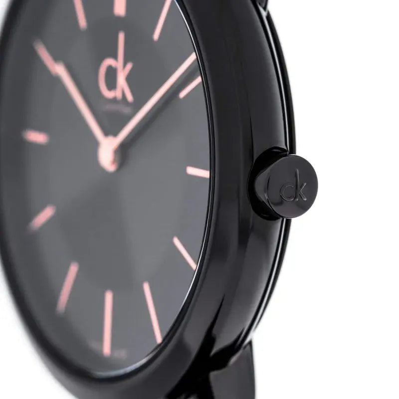  Shop Authentic Calvin Klein Minimal Black Dial Black Mesh Bracelet Watch for Women - K3M22421 - Luxxuri