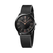  Shop Authentic Calvin Klein Minimal Black Dial Black Mesh Bracelet Watch for Men - K3M214B1 - Luxxuri