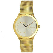  Shop Authentic Calvin Klein Minimal Silver Dial Gold Mesh Bracelet Watch for Women - K3M22526 - Luxxuri