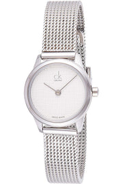  Shop Authentic Calvin Klein Minimal White Dial Silver Mesh Bracelet Watch for Women - K3M2312Y - Luxxuri