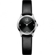  Shop Authentic Calvin Klein Minimal Black Dial Black Leather Strap Watch for Women - K3M231CS - Luxxuri