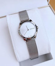  Shop Authentic Calvin Klein Minimal White Dial Silver Mesh Bracelet Watch for Women - K3M231Y6 - Luxxuri