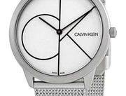  Shop Authentic Calvin Klein Minimal White Dial Silver Mesh Bracelet Watch for Men - K3M5115X - Luxxuri
