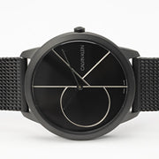  Shop Authentic Calvin Klein Minimal Black Dial Black Mesh Bracelet Watch for Men - K3M5145X - Luxxuri