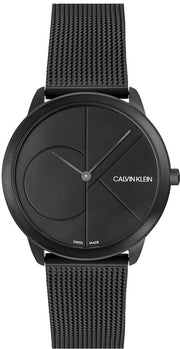  Shop Authentic Calvin Klein Minimal Black Dial Black Mesh Bracelet Watch for Women - K3M524B1 - Luxxuri
