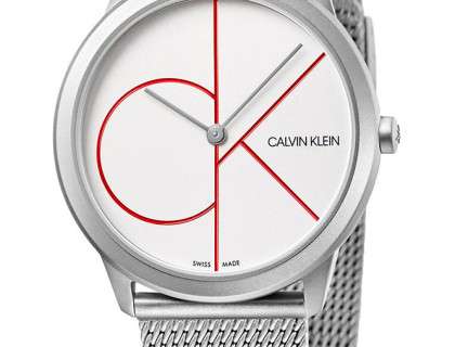  Shop Authentic Calvin Klein Minimal White Dial Silver Mesh Bracelet Watch for Women - K3M52152 - Luxxuri