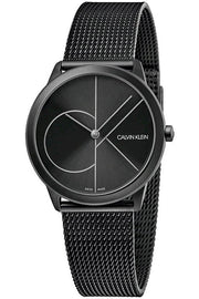  Shop Authentic Calvin Klein Minimal Black Dial Black Mesh Bracelet Watch for Women - K3M5245X - Luxxuri