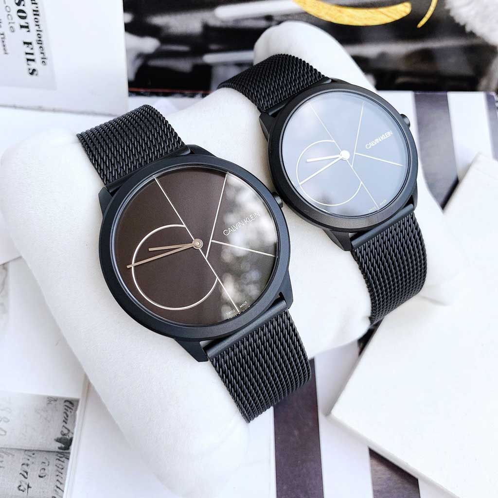  Shop Authentic Calvin Klein Minimal Black Dial Black Mesh Bracelet Watch for Women - K3M5245X - Luxxuri