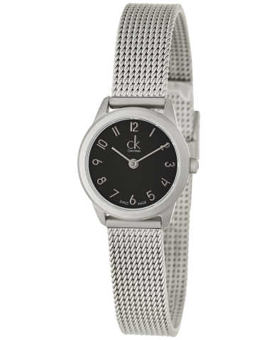  Shop Authentic Calvin Klein Minimal Black Dial Silver Mesh Bracelet Watch for Women - K3M53151 - Luxxuri
