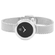  Shop Authentic Calvin Klein Firm Black Dial Silver Mesh Bracelet Watch for Women - K3N23121 - Luxxuri
