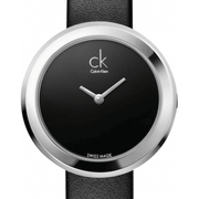  Shop Authentic Calvin Klein Firm Black Dial Black Leather Strap Watch for Women - K3N231C1 - Luxxuri