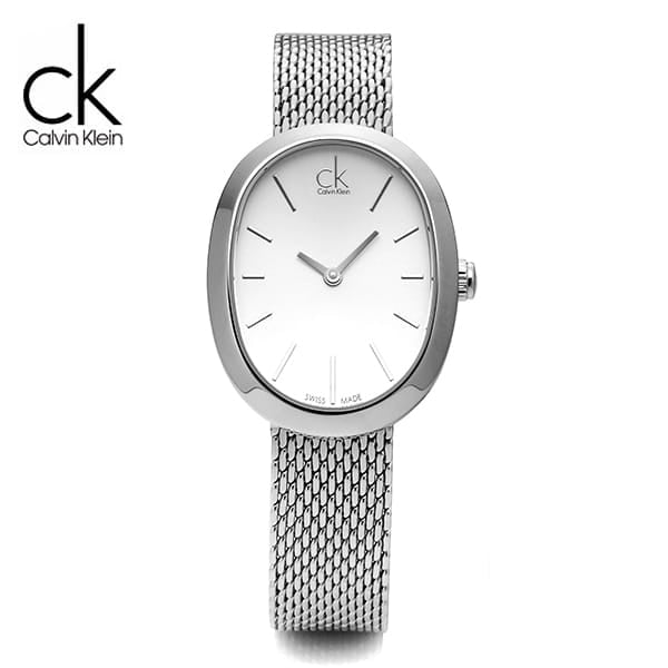  Shop Authentic Calvin Klein Incentive Silver Dial Silver Mesh Bracelet Watch for Women - K3P23126 - Luxxuri