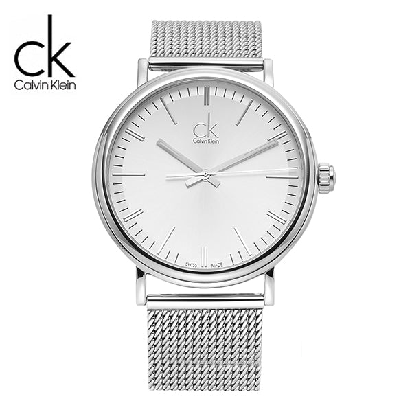  Shop Authentic Calvin Klein Surround Silver Dial Silver Mesh Bracelet Watch for Men - K3W21126 - Luxxuri