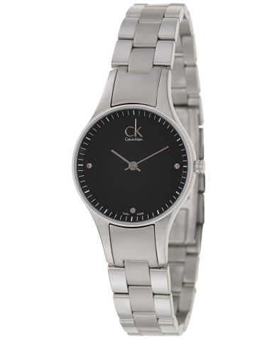  Shop Authentic Calvin Klein Simplicity Black Dial Silver Steel Strap Watch for Women - K4323104 - Luxxuri