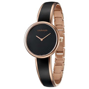  Shop Authentic Calvin Klein Seduce Black Dial Two Tone Steel Strap Watch for Women - K4E2N611 - Luxxuri