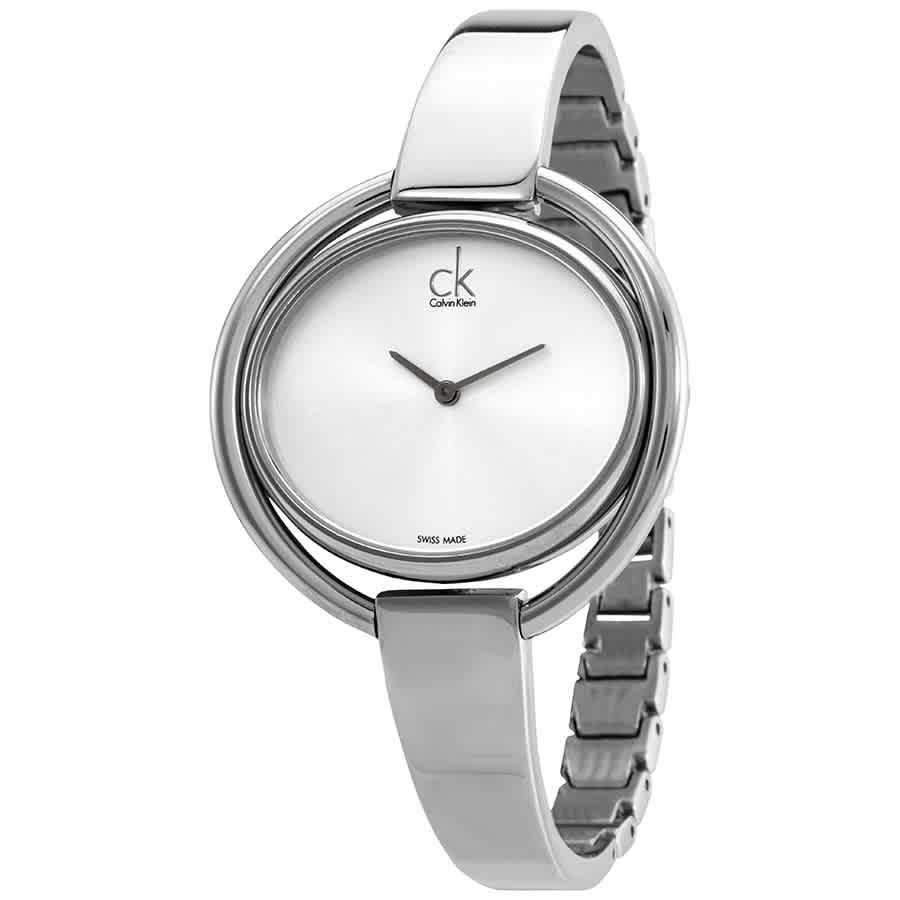  Shop Authentic Calvin Klein Impetuous Silver Dial Silver Steel Strap Watch for Women - K4F2N116 - Luxxuri