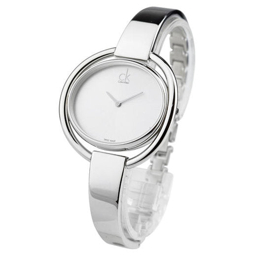  Shop Authentic Calvin Klein Impetuous Silver Dial Silver Steel Strap Watch for Women - K4F2N116 - Luxxuri