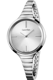 Shop Authentic Calvin Klein Lively Silver Dial Silver Steel Strap Watch for Women - K4U23126 - Luxxuri