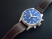  Shop Authentic IWC Pilot’s Watch Chronograph Edition “Le Petit Prince” Blue Dial Brown Leather Strap Watch for Men - IW377714 - Luxxuri