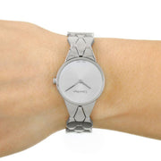  Shop Authentic Calvin Klein Snake Silver Dial Silver Steel Strap Watch For Women - K6E23146 - Luxxuri