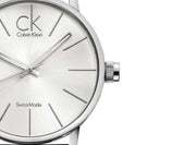  Shop Authentic Calvin Klein Post Minimal Silver Dial Black Leather Strap Watch for Men - K7621192 - Luxxuri