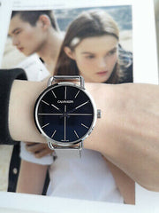  Shop Authentic Calvin Klein Even Black Dial Silver Mesh Bracelet Watch for Women - K7B21121 - Luxxuri