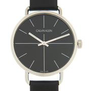  Shop Authentic Calvin Klein Evan Black Dial Black Leather Strap Watch for Men - K7B211CZ - Luxxuri