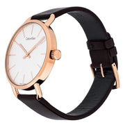  Shop Authentic Calvin Klein Even Silver Dial Brown Leather Strap Watch for Men - K7B216G6 - Luxxuri