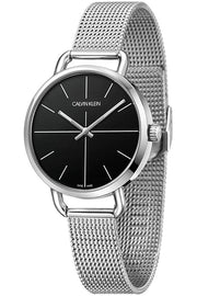  Shop Authentic Calvin Klein Even Black Dial Silver Mesh Bracelet Watch for Women - K7B23121 - Luxxuri