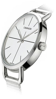 Shop Authentic Calvin Klein Even White Dial Silver Mesh Bracelet Watch for Women - K7B23126 - Luxxuri