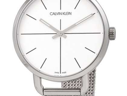 Shop Authentic Calvin Klein Even White Dial Silver Mesh Bracelet Watch for Women - K7B23126 - Luxxuri