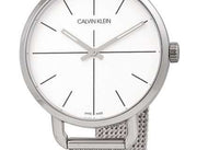  Shop Authentic Calvin Klein Even White Dial Silver Mesh Bracelet Watch for Women - K7B23126 - Luxxuri