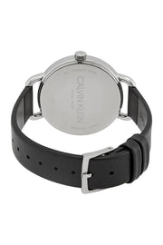  Shop Authentic Calvin Klein Evan White Dial Black Leather Strap Watch for Women - K7B231CY - Luxxuri