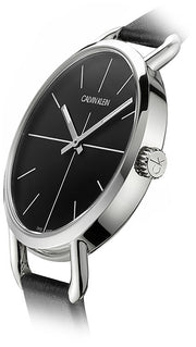  Shop Authentic Calvin Klein Even Black Dial Black Leather Strap Watch for Women  - K7B231CZ - Luxxuri