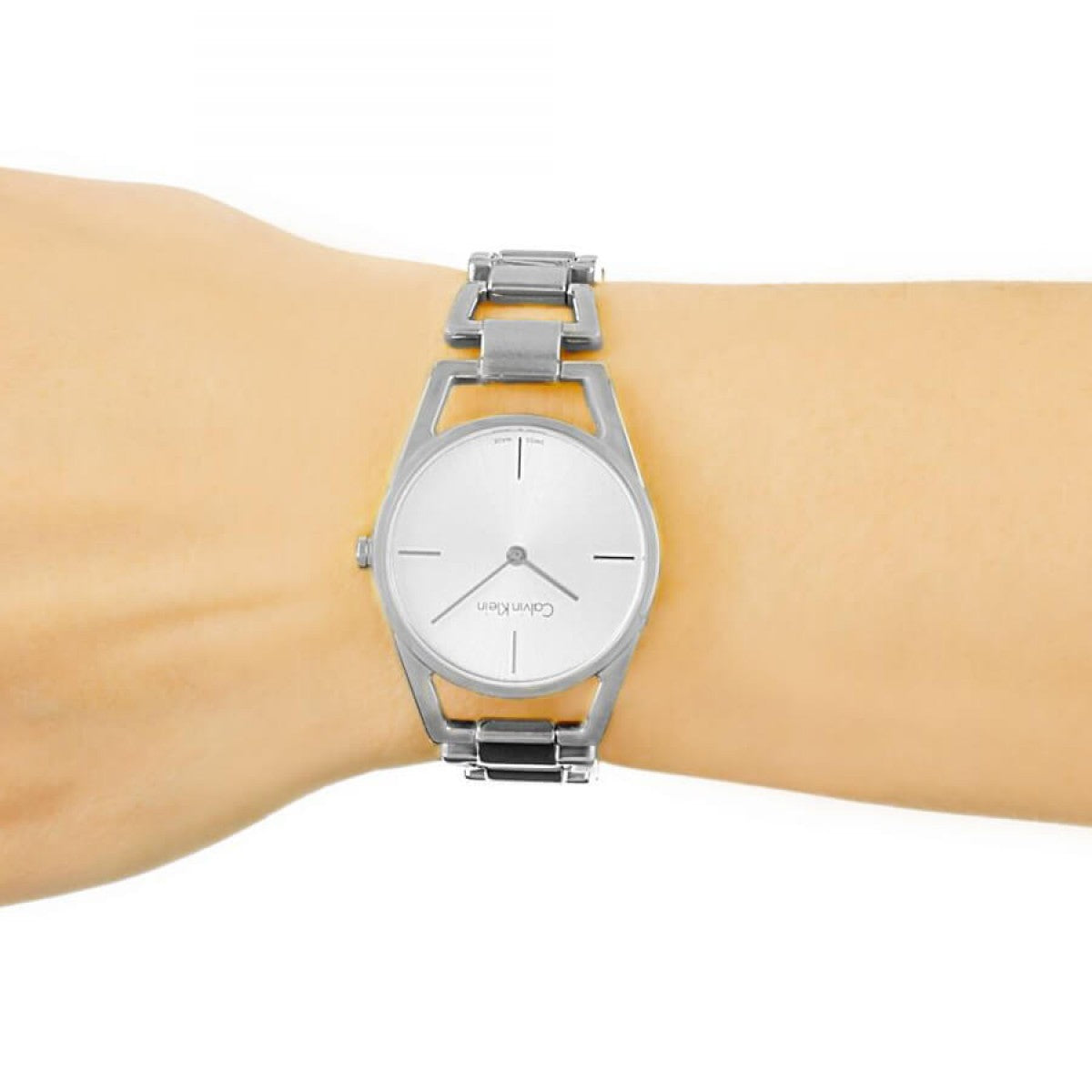  Shop Authentic Calvin Klein Dainty Silver Dial Silver Steel Strap Watch for Women - K7L23146 - Luxxuri