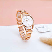  Shop Authentic Calvin Klein Dainty White Dial Rose Gold Steel Strap Watch for Women - K7L23646 - Luxxuri