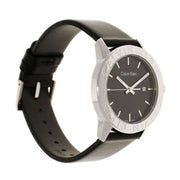  Shop Authentic Calvin Klein Steady Black Dial Black Leather Strap Watch for Women - K7Q211C1 - Luxxuri