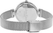  Shop Authentic Calvin Klein Authentic Black Dial Silver Mesh Bracelet Watch for Women - K8G23121 - Luxxuri