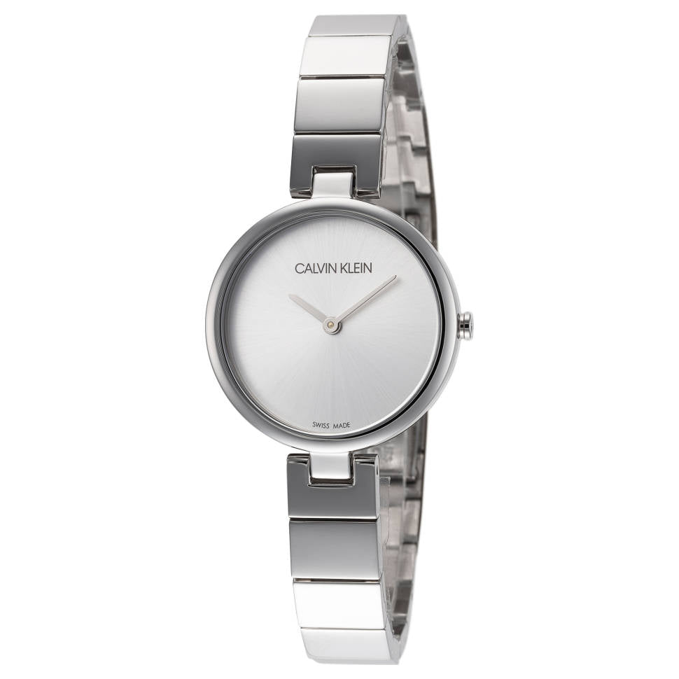  Shop Authentic Calvin Klein Authentic White Dial Silver Steel Strap Watch for Women - K8G23146 - Luxxuri