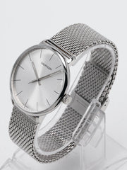  Shop Authentic Calvin Klein White Dial Silver Mesh Bracelet Watch for Women - K8M21126 - Luxxuri