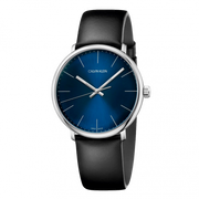 Shop Authentic Calvin Klein High Noon Quartz Blue Dial Black Leather Strap Watch for Men - K8M211CN - Luxxuri
