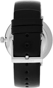  Shop Authentic Calvin Klein High Noon Quartz Blue Dial Black Leather Strap Watch for Men - K8M211CN - Luxxuri