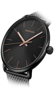  Shop Authentic Calvin Klein High Noon Quartz Black Dial Black Mesh Bracelet Watch for Men - K8M21421 - Luxxuri